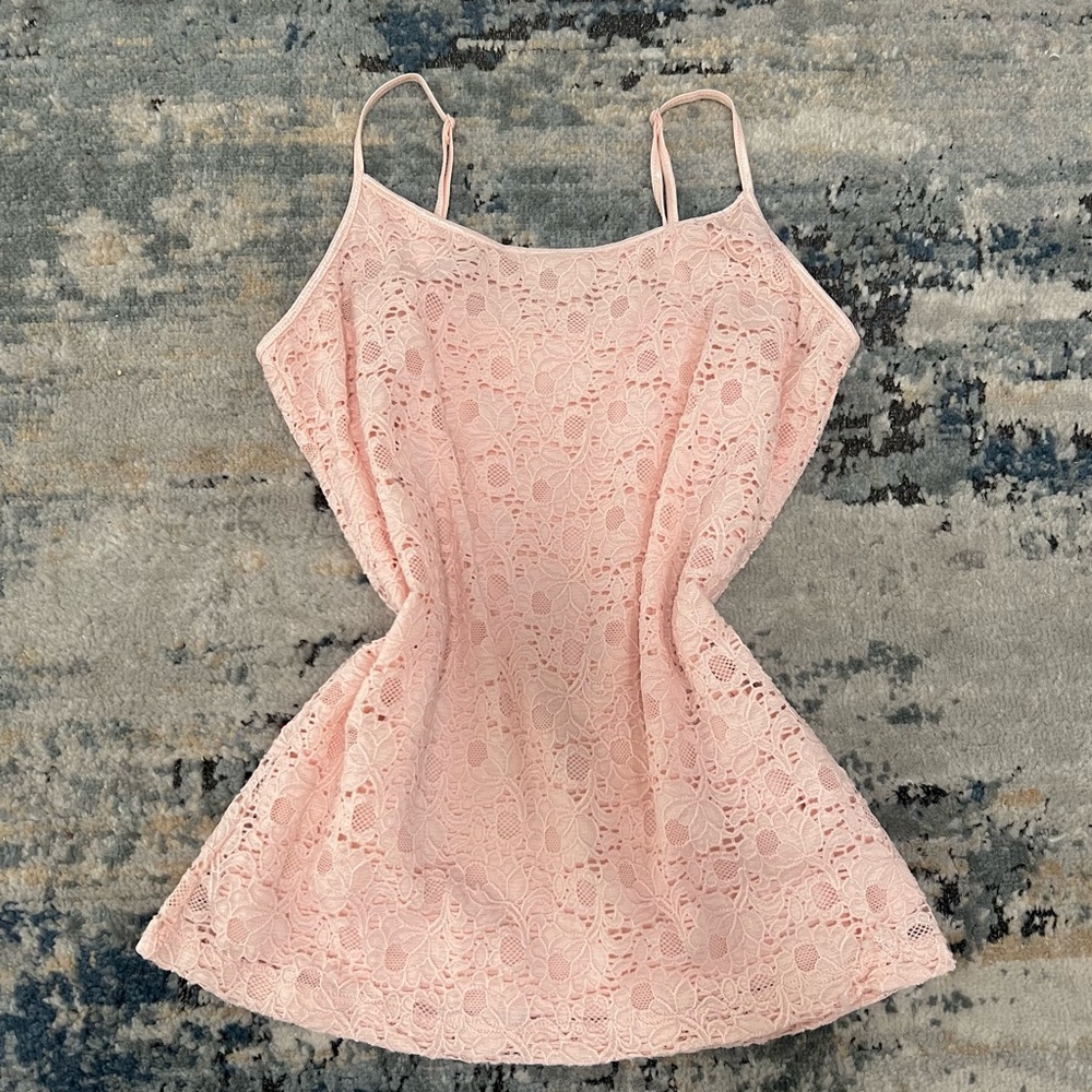 Vintage y2k Pink Lace Top
